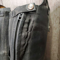 Field Boots, Zips *gc/fair, older, v.rubbed, scrapes, scuffs, unstitched, stretched, thin heels