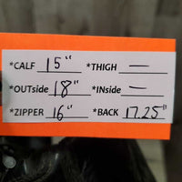 Field Boots, Zips *gc/fair, older, v.rubbed, scrapes, scuffs, unstitched, stretched, thin heels
