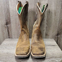 Square Toe Western Boots *vgc, mnr rubs, scratches & stains, missing insole
