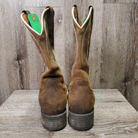 Square Toe Western Boots *vgc, mnr rubs, scratches & stains, missing insole
