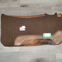 Countered Cowboy Western Saddle Pad, wither relief *vgc, clumpy, mnr hair, pills, stains, dirt, scuffs
