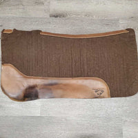 Countered Cowboy Western Saddle Pad, wither relief *vgc, clumpy, mnr hair, pills, stains, dirt, scuffs
