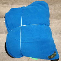 Fleece High Neck Cooler, attach tail, 2 legs *vgc, mnr hair, dirt, v. pilly, rust, manure, curled velcro
