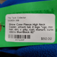 Fleece High Neck Cooler, attach tail, 2 legs *vgc, mnr hair, dirt, v. pilly, rust, manure, curled velcro
