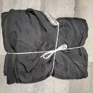 Closed Front Nylon Stable Sheet, "Reining Res. Champ." *gc, mnr dirt, hair, hole, torn leg, snags, bent hardware