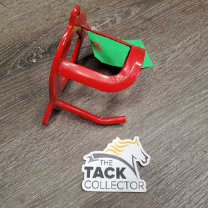 Light Metal Plastic Coated Wall Mount Bridle - Tack Hook *xc/vgc, mnr peeled, chips, rubs & spider fluffs
