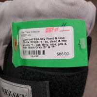 Front & Hind Quick Wraps *1 - xc, clean & mnr stains *1 - vgc, dirty, rubs, pills & hair
