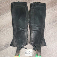 Pr Hvy Suede Half Chaps *vgc, mnr dirt, rubs, faded, residue