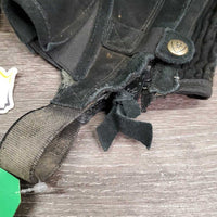 Pr Hvy Suede Half Chaps *vgc, mnr dirt, rubs, faded, residue
