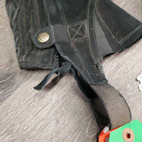 Pr Hvy Suede Half Chaps *vgc, mnr dirt, rubs, faded, residue
