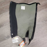 Pr Hvy Suede Half Chaps *vgc, mnr dirt, rubs, faded, residue