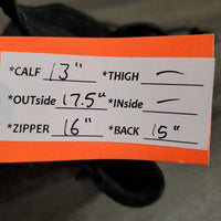 Pr Hvy Suede Half Chaps *vgc, mnr dirt, rubs, faded, residue