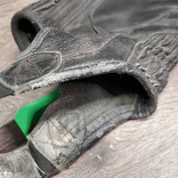 Pr Leather Half Chaps *gc, dirt, rubs, film, scrapes, faded
