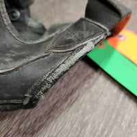 Pr Leather Half Chaps *gc, dirt, rubs, film, scrapes, faded