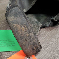 Pr Leather Half Chaps *gc, dirt, rubs, film, scrapes, faded
