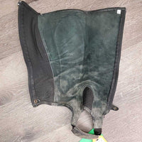 Pr Leather Half Chaps *gc, dirt, rubs, film, scrapes, faded