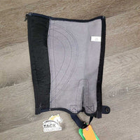 JUNIORS Synthetic Half Chaps *vgc, rubs, pills, v.mnr dirt?dust & stains