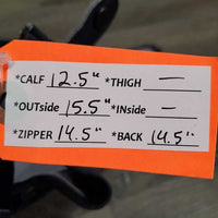 JUNIORS Synthetic Half Chaps *vgc, rubs, pills, v.mnr dirt?dust & stains