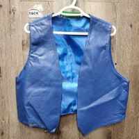 Leather Vest & Full Western Chaps *xc, older, mnr stain
