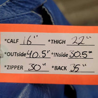 Leather Vest & Full Western Chaps *xc, older, mnr stain
