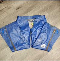 Leather Full Western Chaps *xc, older, dirty/gunky bottom
