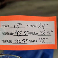 Leather Full Western Chaps *xc, older, dirty/gunky bottom
