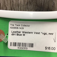 Leather Western Vest *vgc, mnr dirt