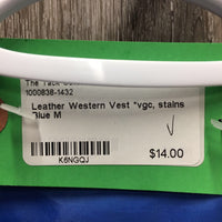 Leather Western Vest *vgc, stains
