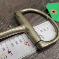 Thin D Ring Bit *gc/fair, older, stains, clean, v.chewed & dented