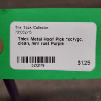 Thick Metal Hoof Pick *xc/vgc, clean, mnr rust