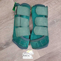 Front & Hind Closed Sport Boots, velcro *gc, clean, mnr hairy, frays & snags, faded, lining: dirt & residue