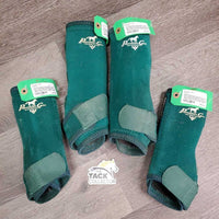 Front & Hind Closed Sport Boots, velcro *gc, clean, mnr hairy, frays & snags, faded, lining: dirt & residue