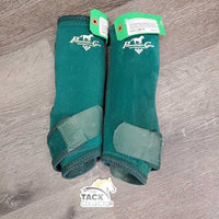 Front & Hind Closed Sport Boots, velcro *gc, clean, mnr hairy, frays & snags, faded, lining: dirt & residue
