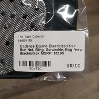 Elasticized Hair Bun Net, Bling, Scrunchie, Bag *new
