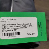 Fleece Cooler, 0 legs, "Tbird Champ" *vgc, v. pilly, hair, dirt, clumpy, mnr rubs
