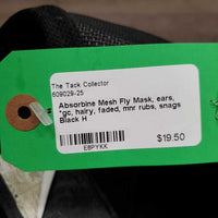 Mesh Fly Mask, ears, *gc, hairy, faded, mnr rubs, snags
