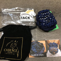 Crystal Hair Net & Scrunchie Combo, Built In Clips, bag *new
