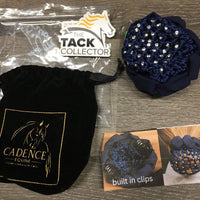 Crystal Hair Net & Scrunchie Combo, Built In Clips, bag *new
