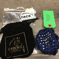 Crystal Hair Net & Scrunchie Combo, Built In Clips, bag *new
