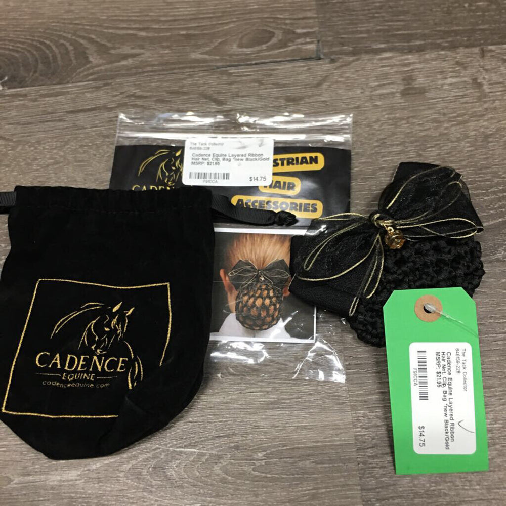 Layered Ribbon Hair Net, Clip, Bag *new