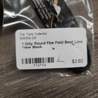 1 Only Round Fine Field Boot Lace *new
