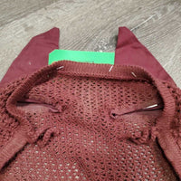 Light Crochet Fly Veil Ear Bonnet *vgc, mnr hair, dirt?stains, cut string, older
