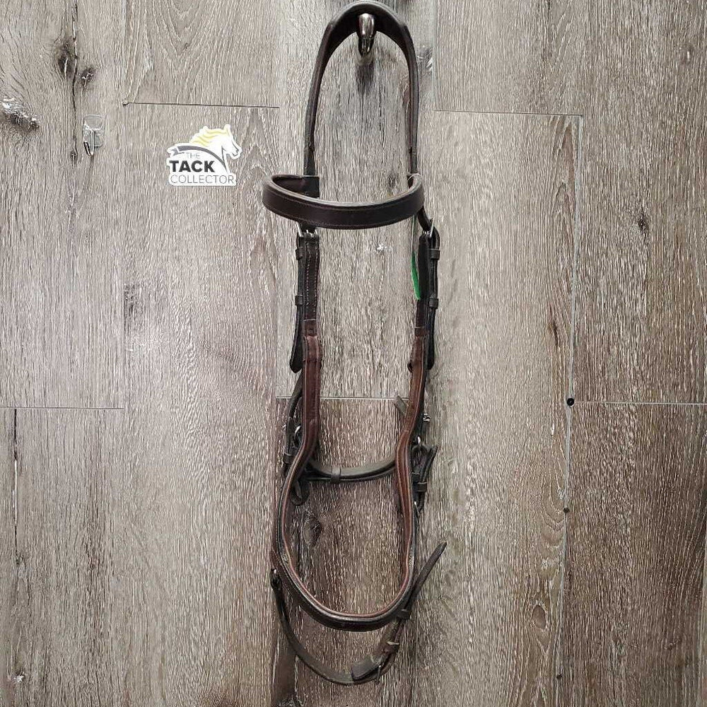 Padded Bridle, 2 leather bit straps *gc, NO Reins, NO Bit Clips, dirty, residue, edge scrapes