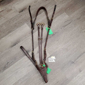 FS Rsd Adjustable Elastic Breastplate, Running Martingale Attach, snaps *xc, mnr dirt, creases & rubs