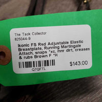 FS Rsd Adjustable Elastic Breastplate, Running Martingale Attach, snaps *xc, mnr dirt, creases & rubs