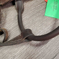 Soft Padded Leather Halter, adj, snap *vgc/gc, clean & dirty/film, faded, curled end, mnr rubs, stains & scrapes
