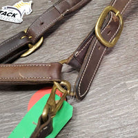 Soft Padded Leather Halter, adj, snap *vgc/gc, clean & dirty/film, faded, curled end, mnr rubs, stains & scrapes
