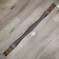 Padded Leather Girth, 2x Elastic *vgc, mnr dirt, stretched, rubs & stains
