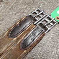 Padded Leather Girth, 2x Elastic *vgc, mnr dirt, stretched, rubs & stains

