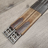 Padded Leather Girth, 2x Elastic *vgc, mnr dirt, stretched, rubs & stains
